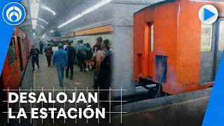 Otra vez el Metro... Se desprenden trenes en Línea 7; usuarios desalojan la estación Polanco