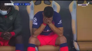 Luis Suarez Crying After getting Substituted during Atletico Madrid vs Porto Match | Suarez Injury