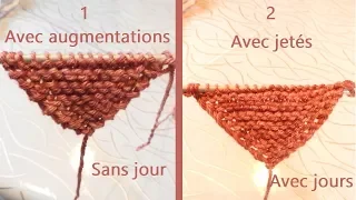Knitting tutorial : How to knit a triangle shawl in garter stitch