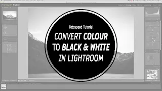 COLOUR to BLACK & WHITE conversion in LIGHTROOM // Fotospeed Tutorial