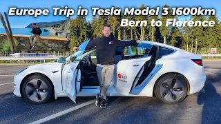 Tesla Model 3 Europe Trip 1600km | Bern to Florence - Pisa - Livorno - Cinque Terre