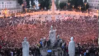 Massive Roma Flash Mob Gangnam Style - Piazza del Popolo 10-11-2012 - 30.000 Presenze - Vista Pincio