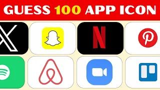 Guess the Logo in 3 Seconds | 100 Famous App icon | Logo Quiz 2024🤯