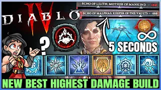 Diablo 4 - New Best BILLION DAMAGE Sorcerer Build - OP Combo = INSANT Uber Lilith & T100 - Guide!