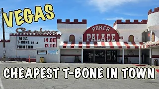 1 Pound T-Bone for $14 | Poker Palace Las Vegas