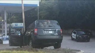 Chase ends with alleged carjackers crashing at gas station