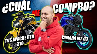 la NUEVA apache RTR 310 o MT03 cuál compra usted?tecnologia contra confiabilidad | FULLGASS