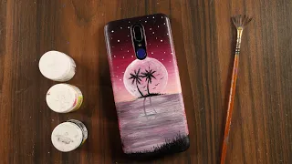 Acrylic Painting on Mobile  back cover step by step