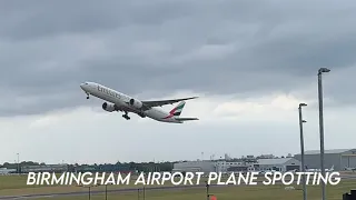 Birmingham airport plane spotting.