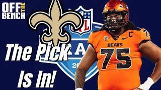 REACTION: Boom! Saints Select ELITE OL In 1st Round Of NFL Draft! | Future Star In New Orleans?!?!