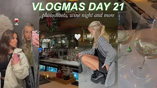 VLOGMAS DAY 21 | photoshoots, girls night out and styling my fav pieces🎄🍷✨