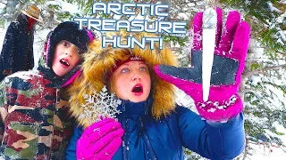 Looking for the Treasure in the Frozen Wild Arctic! Frozen Mountain Hunt! / The Beach House