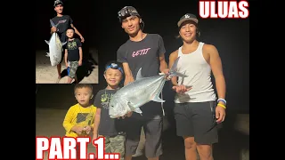 |CRAZY ULUA FISHING ACTION 2 ULUAS IN ONE NIGHT!!!|DOUBLE TROUBLE|