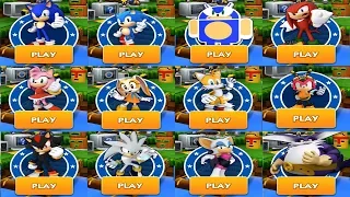 Sonic Dash - SONIC VS KNUCKLES SHADOW AMY TAILS CREAM SILVER BIG ROUGE CHARMY