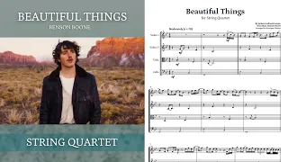 Beautiful Things (String Quartet) | Benson Boone - SHEET MUSIC