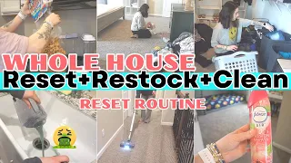 🏡 CLEAN WITH ME + ORGANIZE + HOUSE RESTOCK RESET | SPEED CLEANING MOTIVATION | SUNDAY RESET ROUTINE