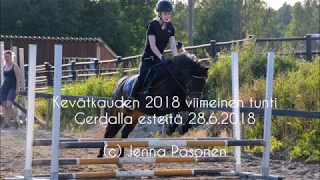 Kevätkauden viimeinen ratsastustunti Gerdalla 2018