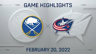 NHL Highlights | Sabres vs. Blue Jackets - Feb 20, 2022