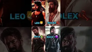 Leo🦁  vs Rolex🦞 vs  Deva🦖 vs Rocky😈 #trending #viral #ytshorts #thalapathyvijay #prabhas #rolex #leo