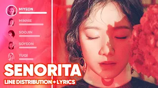 (G)I-DLE - Senorita (Line Distribution + Lyrics Color Coded) PATREON REQUESTED