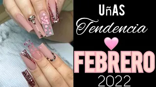 ❤️UÑAS EN TENDENCIA FEBRERO❤️#nails#diseños #fashionnails #nailsfebrary #uñasdecoradas #uñasacrílico