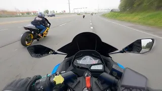 Ninja 300 chases 600s