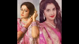 Hema Malini V/S Divya Bharti|Stunning Saree Look|Who is Better|Damali Saree#hemamalini #divyabharti