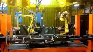 Dual Robots Welding Mobile Trailers