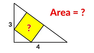 Find the area of the square | A Very Nice Geometry Challenge | 2 Methods
