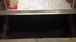 Mechanic Rides Escalator with Steps Missing (POV)