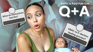 Birth & Postpartum Q+A | Natural, VBAC, Vaginal Tear & more