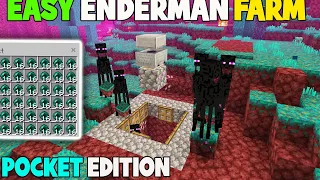 SIMPLE 1.19 NETHER ENDERMAN FARM in Minecraft Pocket Edition