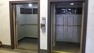 1925 Manual OTIS elevator and retro modded elevator at Kirkpatrick Building St  Joseph MO