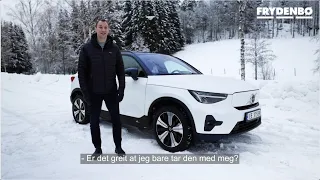 Test av Volvo XC40 Recharge på norsk vinterføre.