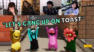 "How is Toast so Good at this game?" (All POV) ft Sykkuno, Valkyrae, Toast & LilyPichu | Gang Beasts