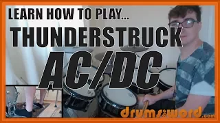 ★ Thunderstruck (AC/DC) ★ Drum Lesson PREVIEW | How To Play Song (Chris Slade)