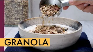 Healthy Granola with Coconut oil and Honey | Quick recipe ready in 20 minutes