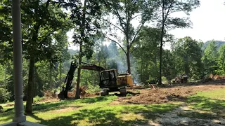 Taking down some trees with our 130g Deere