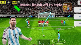 Messi free-kick in last minute 🥵 | efootball 2024 mobile #efootball #pesmobile #messi #freekick