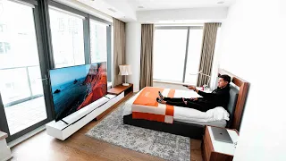 My TECH Bedroom Setup Tour - 2020 - With a 75" 8K TV!