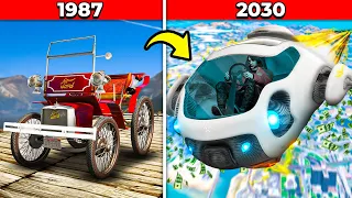 Evoluindo CARROS ANTIGOS para CARROS DO FUTURO!! (Gta 5)