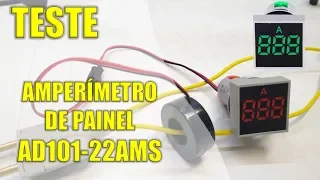 Teste do amperímetro digital de painel AD101-22AMS