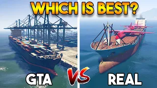 GTA 5 CARGO SHIP VS REAL CARGO SGIP (WHICH IS BEST?)