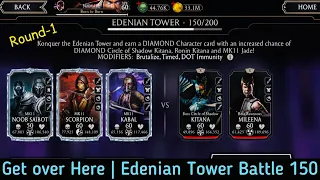 Edenian Tower Bosses Battle 150 Fight + Reward | MK11 Diamond Team | MK Mobile