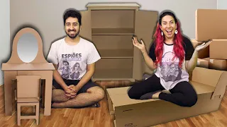 QUEM FEZ O MELHOR QUARTO DE PAPELÃO | Gabriel e Shirley 2.0