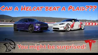 Can this Hellcat beat my Plaid?   3 great races!