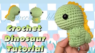 How to crochet a CUTE Dinosaur | Easy tutorial for beginners