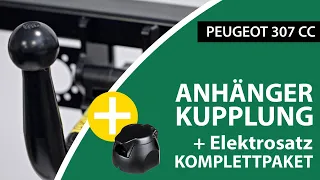 Anhängerkupplung abnehmbar PEUGEOT 307 CC  | Bosal Komplettsatz + Montage von Rameder