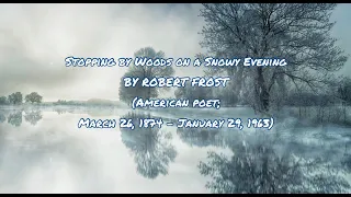 Stopping by Woods on a Snowy Evening | Robert Frost | Motivational |Powerful |Life Changing Poetry|