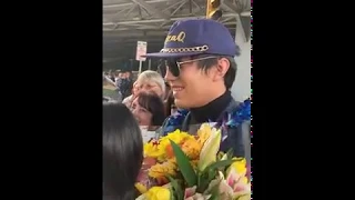 Dimash and Dears from all arrond the world at JFK airport, NYC, Oct 2019